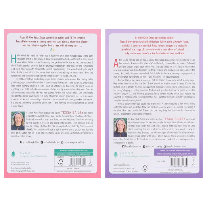 Vine Mess Series By Tessa Bailey 2 Books Collection Set - Fiction - Paperback