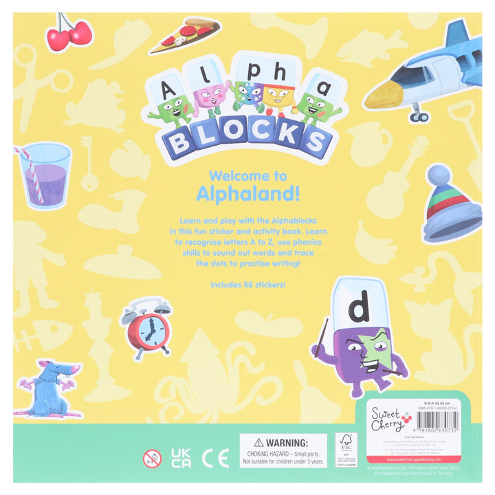 Alphablocks Stick, Play and Learn: A Sticker Activity Book by Sweet Cherry Publishing - Ages 3-6 - Paperback