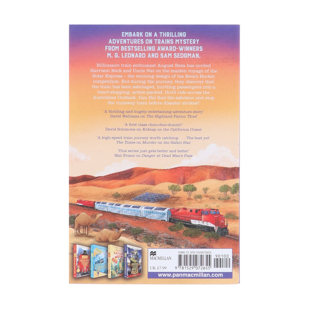 Sabotage on the Solar Express (Adventures on Trains, Book 5) by M. G. Leonard & Sam Sedgman - Ages 9+ - Paperback