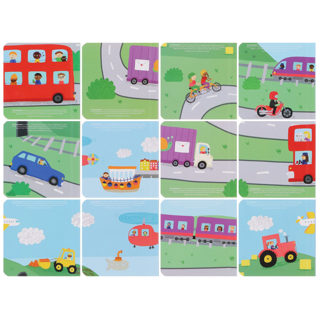 A Case of Cool Vehicles: 12 Title Board Book Collection Carry Case - Ages 3+ - Board Book