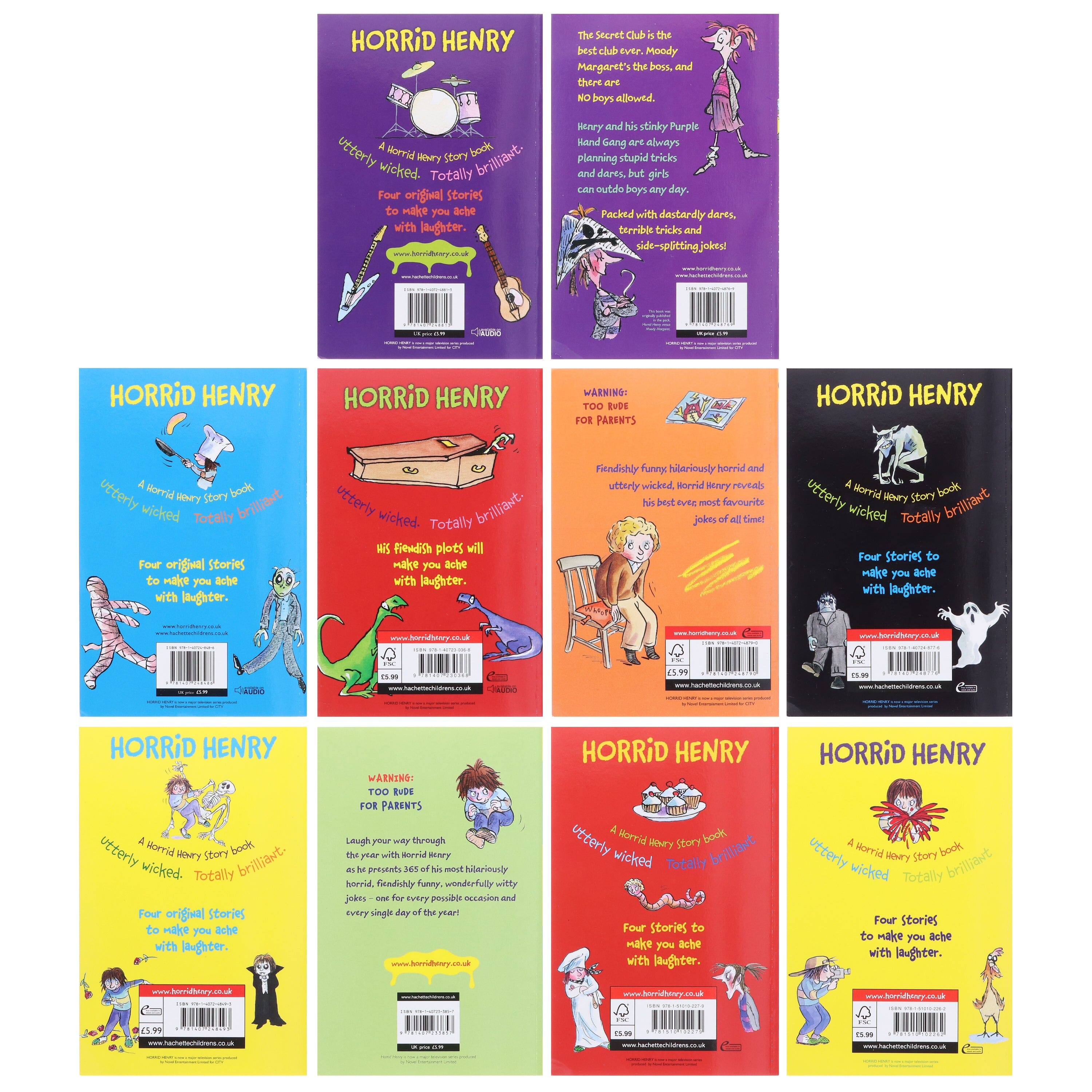 Horrid Henry 10 Books Collection Set by Francesca Simon - Age 6-11