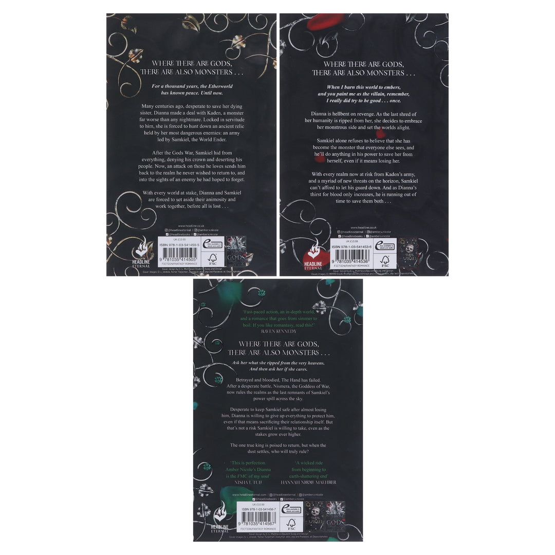 Gods & Monsters Series By Amber V. Nicole 3 Books Collection Set - Fiction - Paperback
