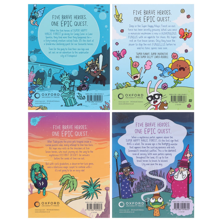 Super Happy Magic Forest Series by Matty Long: Colour illustrated 4 Books Collection Set - Ages 6+ - Paperback