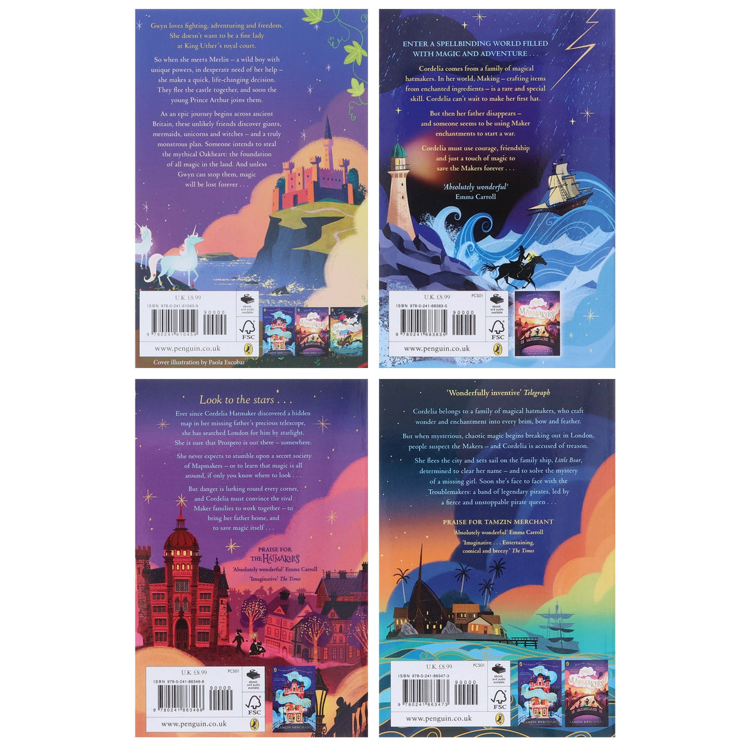 The Hatmakers Series by Tamzin Merchant 4 Books Collection Set - Ages 8-13 - Paperback