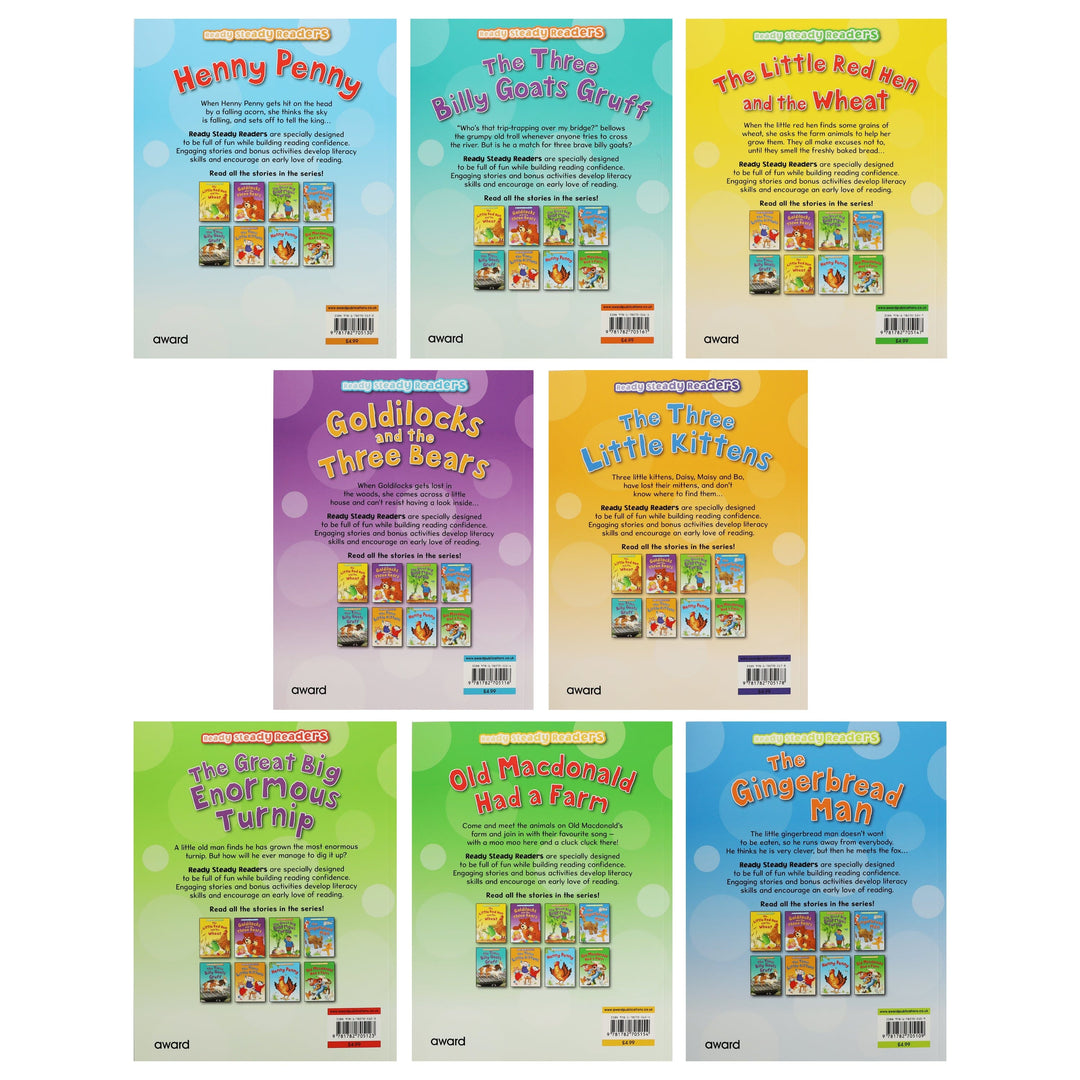 Ready Steady Readers by Lesley Smith 8 Books Collection Set - Ages 3+ - Paperback