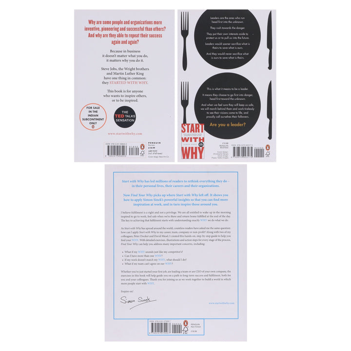 Start with Why Series By Simon Sinek 3 Books Collection Set - Non Fiction - Paperback