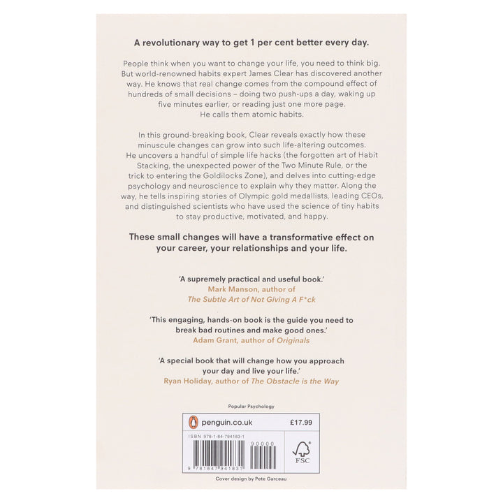 Atomic Habits by James Clear - Non Fiction - Paperback
