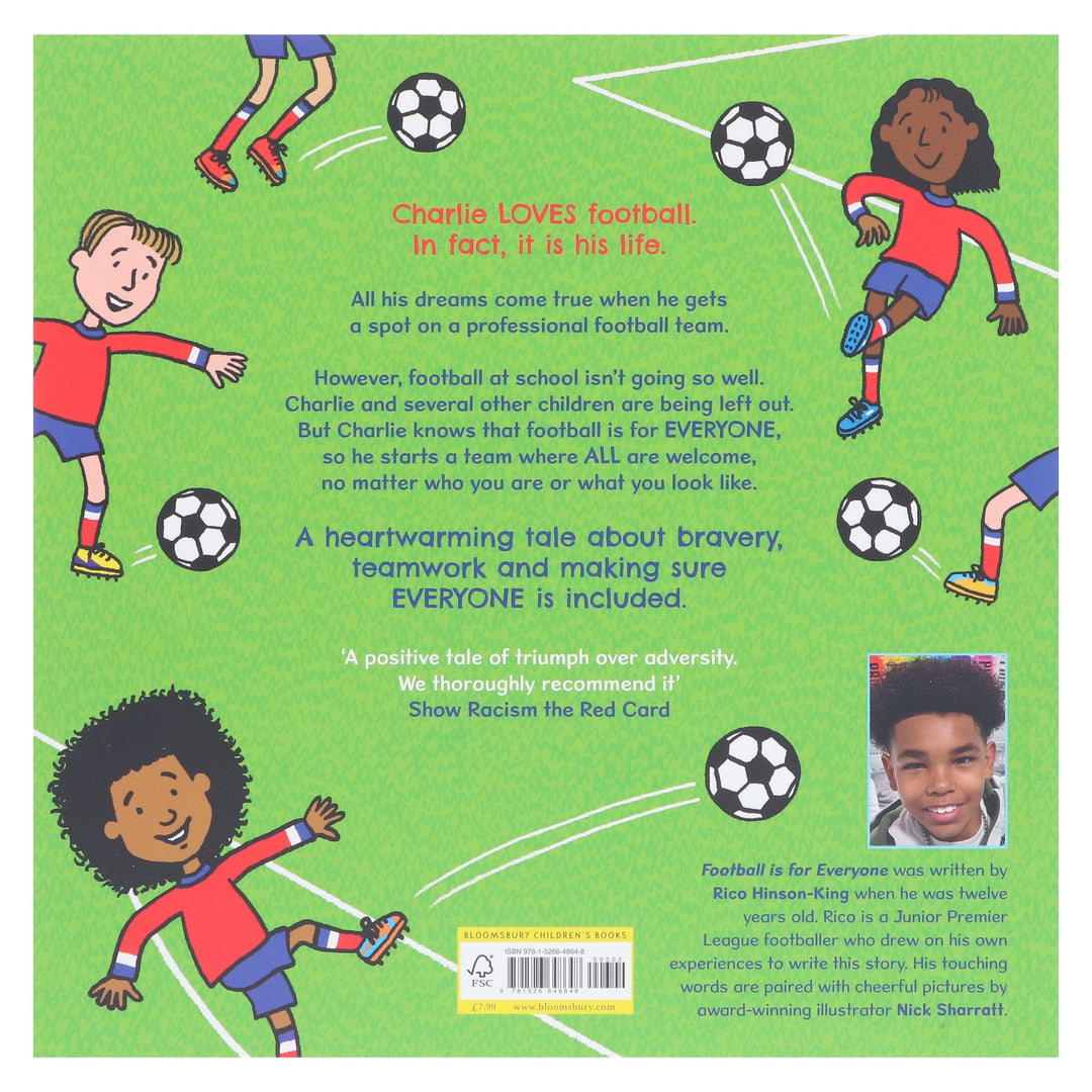 Football is for Everyone: A heart-warming story about bravery and inclusivity by Rico Hinson-King & Nick Sharratt - Ages 3-5 - Paperback