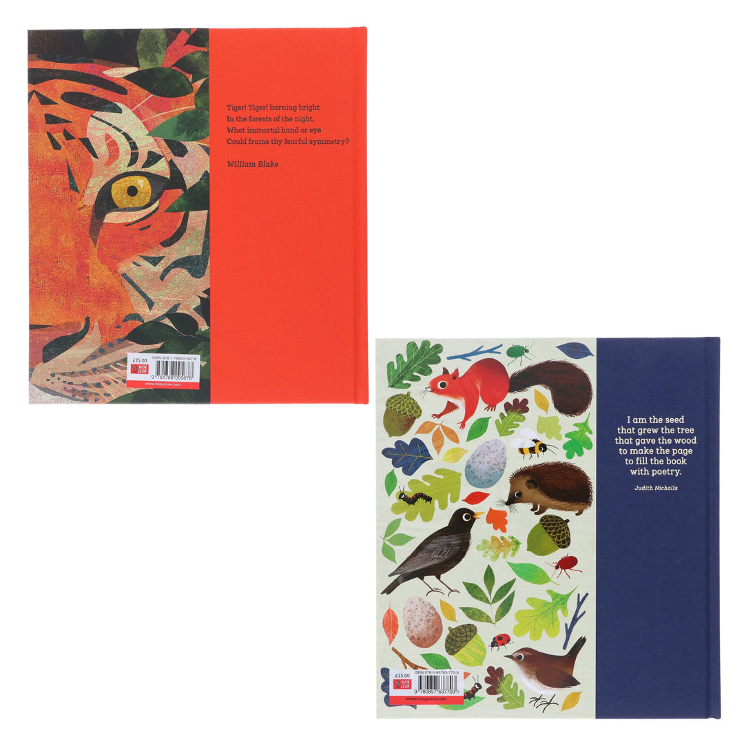 Fiona Waters Poetry Collections 2 Books Set (I Am the Seed That Grew the Tree & Tiger, Tiger, Burning Bright!) - Ages 4-11 - Hardback