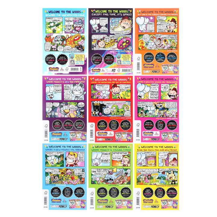 Bunny vs Monkey Series By Jamie Smart 9 Books Collection Set - Ages 7-9 - Paperback