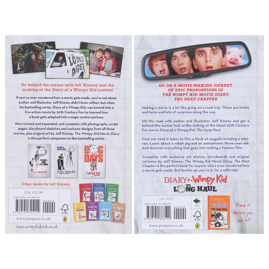 Diary of a Wimpy Kid by Jeff Kinney: Movie Diary Collection 2 Books Set - Ages 7-12 - Hardback