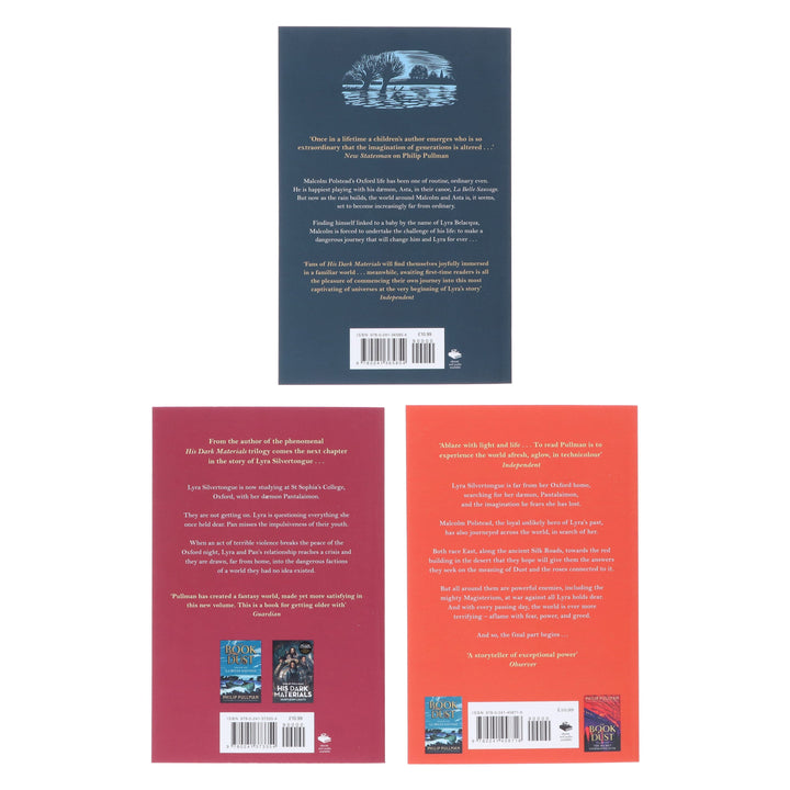 The Book of Dust (Vol 1-3) (His Dark Materials) by Philip Pullman Illustrated 3 Books Collection Set - Ages 12-17 - Paperback