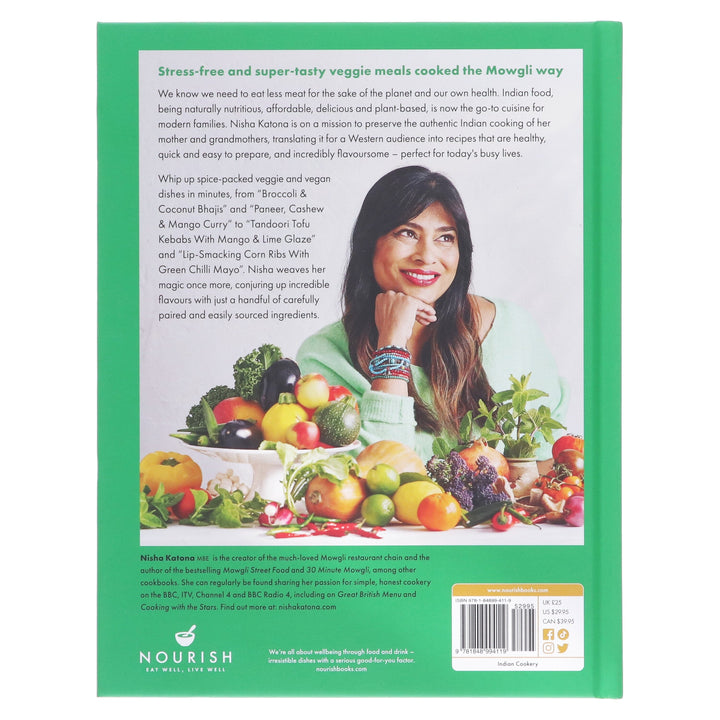 Meat Free Mowgli: Simple & Delicious Plant-Based Indian Meals by Nisha Katona - Non Fiction - Hardback Non-Fiction Watkins Media Limited