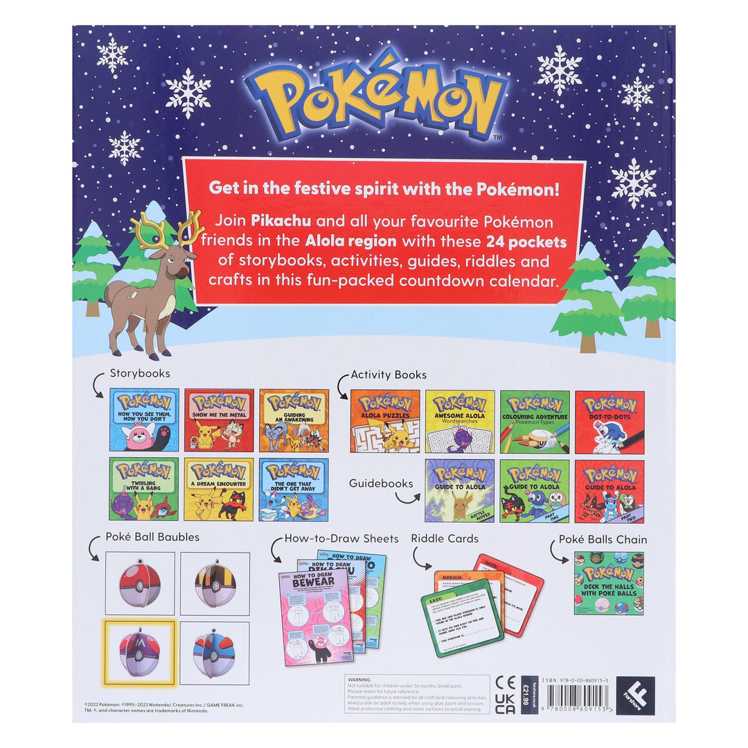 Pokemon: Festive Calendar: A Festive Collection of 24 Books! Activities and Surprises! - Ages 6+ - Hardback