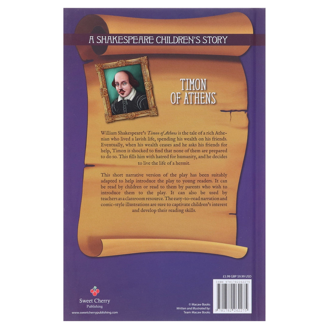 Timon of Athens: A Shakespeare Illustrated Children's Story Book - Ages 7-9 - Hardback