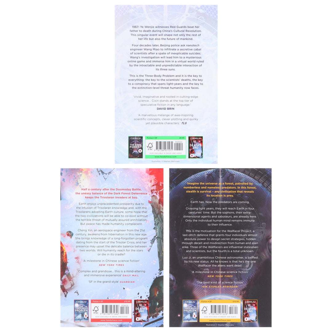 The Three Body Problem by Cixin Liu: Remembrance of Earth's Past Trilogy 3 Books Collection Set - Fiction - Paperback