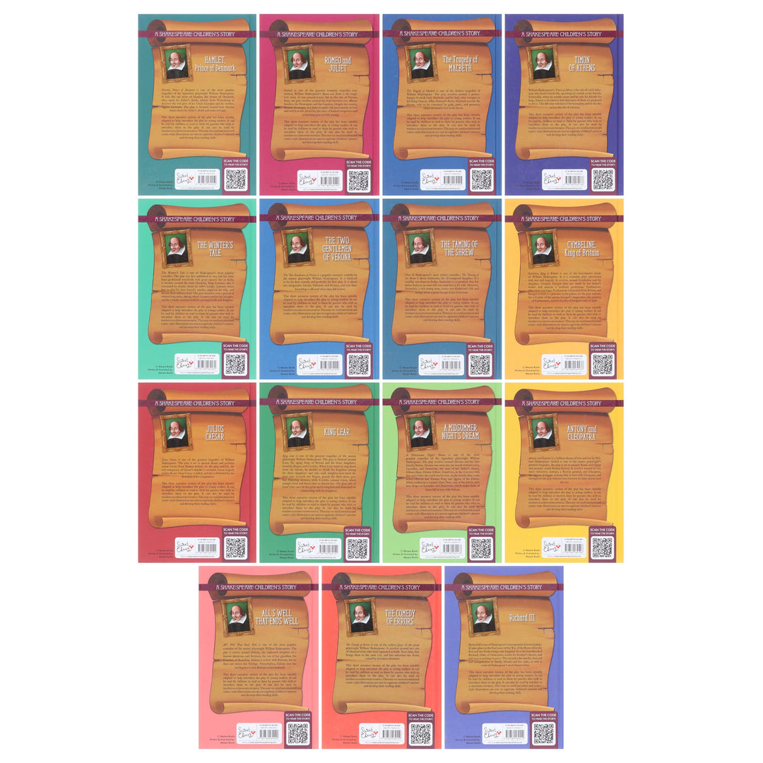 A Shakespeare Easy Classics Children's Stories 15 Books Collection Set With Free Audiobook! - Ages 7+ - Hardback