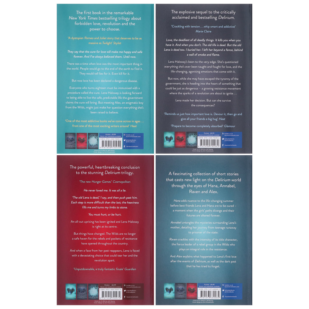 Delirium: The Complete 4 Books Collection By Lauren Oliver - Young Adult - Paperback