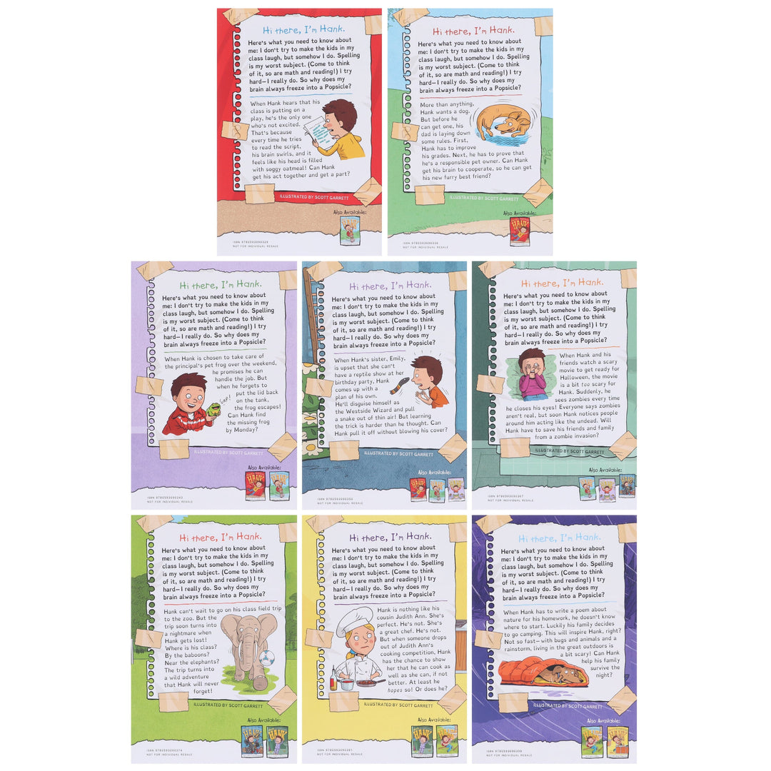 Here's Hank Series By Henry Winkler & Lin Oliver 8 Books Collection Box Set - Ages 6-8 - Paperback
