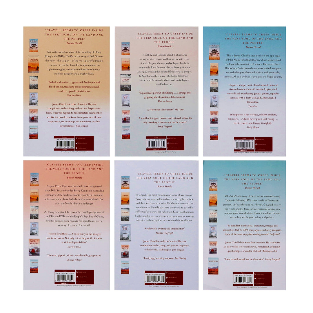 Shogun by James Clavell: The Asian Saga 6 Books Collection Set - Fiction - Paperback