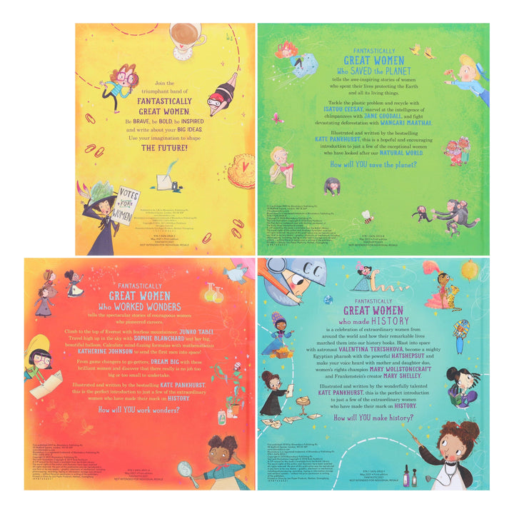Fantastically Great Women By Kate Pankhurst 4 Books Collection Box Set - Ages 7-9 - Hardback