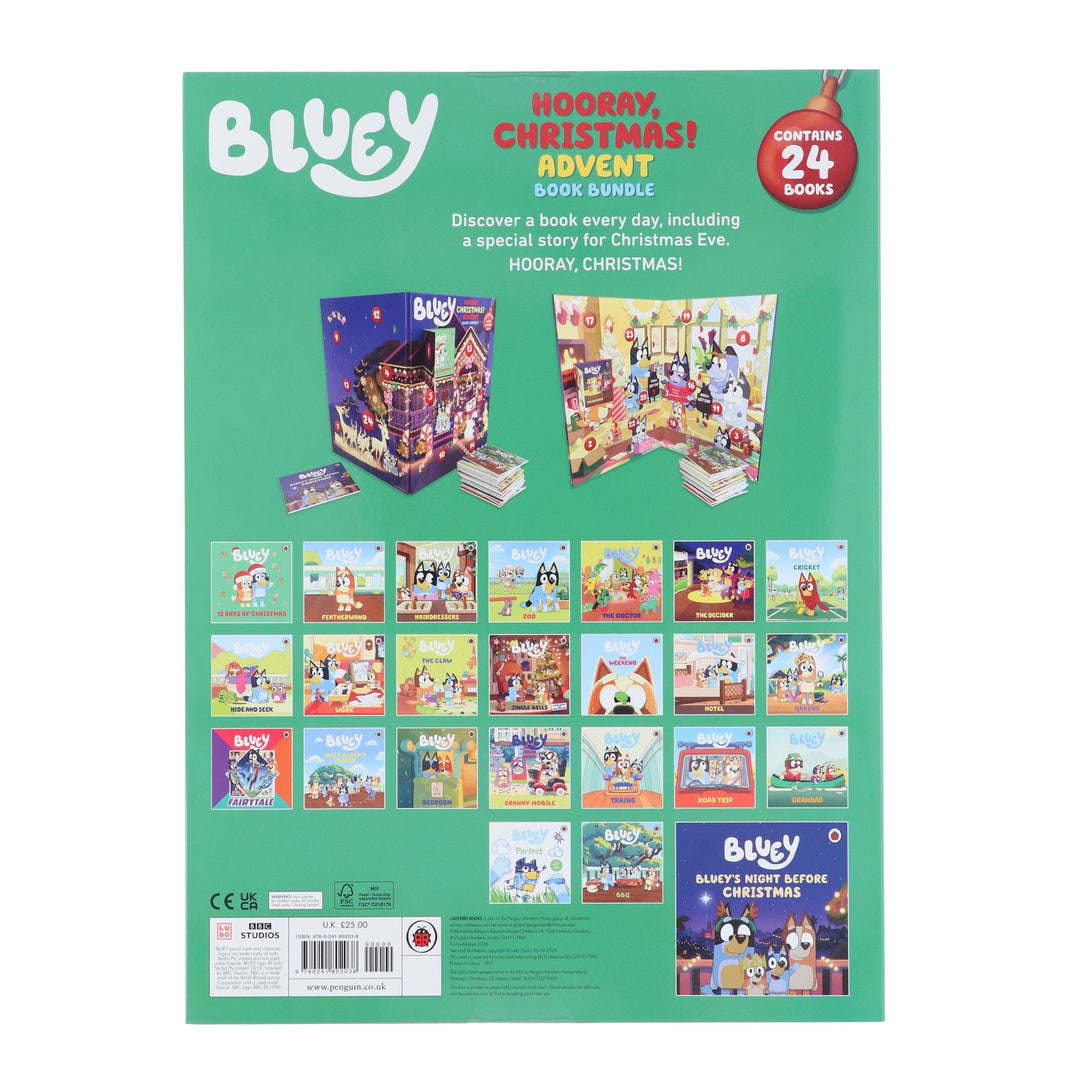 Bluey: Hooray, Christmas! Advent Calendar Book Bundle - Ages 3-6 - Paperback