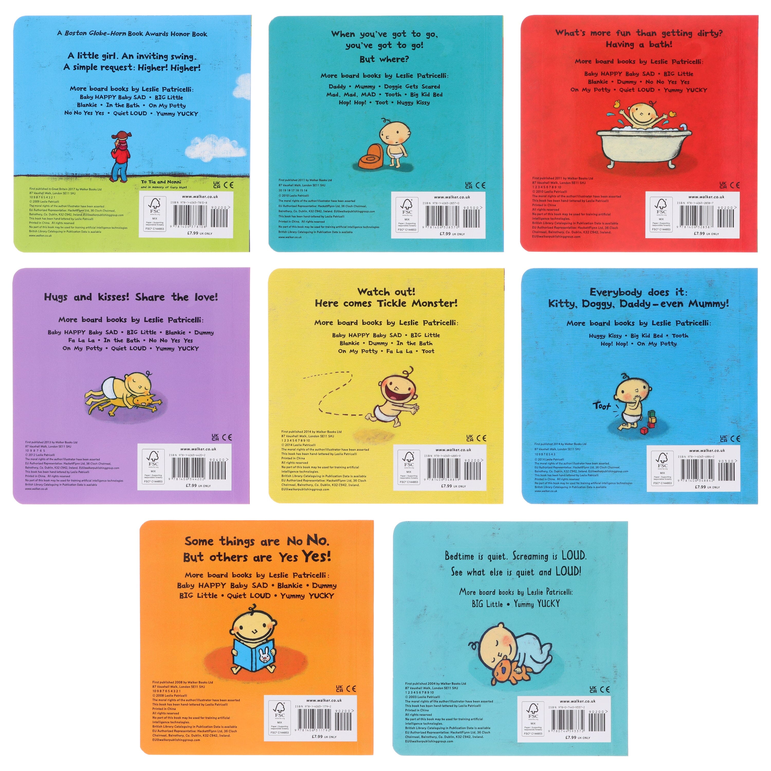Leslie Patricelli's Big Box of Brilliant 8 Books Collection Box