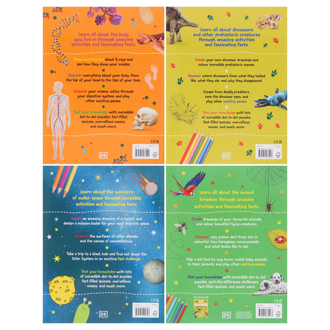 DK: The Fact-Packed Activity Book Collection 4 Books Set - Ages 5+ - Paperback