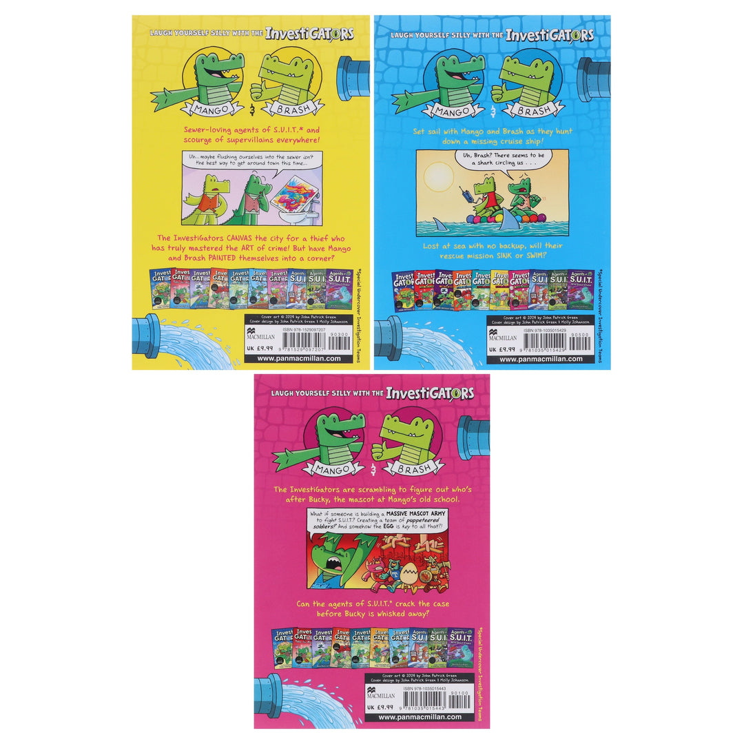 InvestiGators Series Books (6-8) by John Patrick Green 3 Books Collection Set - Ages 7-9 - Paperback