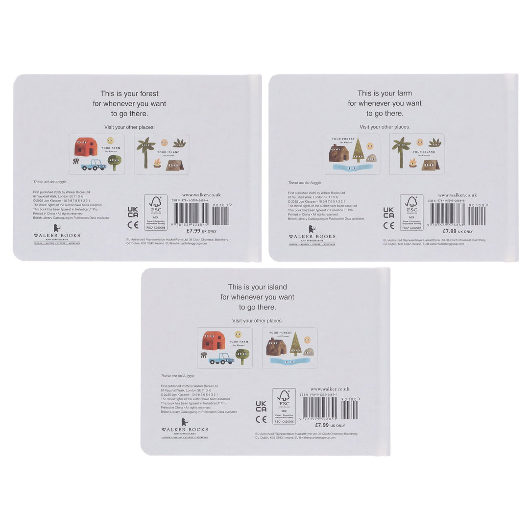Your Places: A Trio of Board Books for the Youngest of Children by Jon Klassen 3 Books Collection Set - Ages 2-7 - Board Book