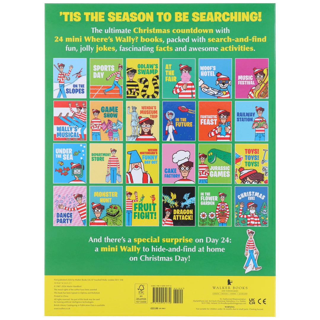 Where's Wally? Advent Calendar 24 Book Collection by Martin Handford - Ages 5+ - Paperback