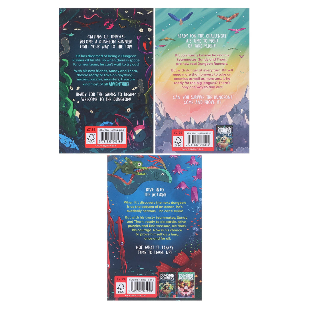 Dungeon Runners Series By Kieran Larwood: Illustrated 3 Books Collection Set - Ages 7-9 - Paperback