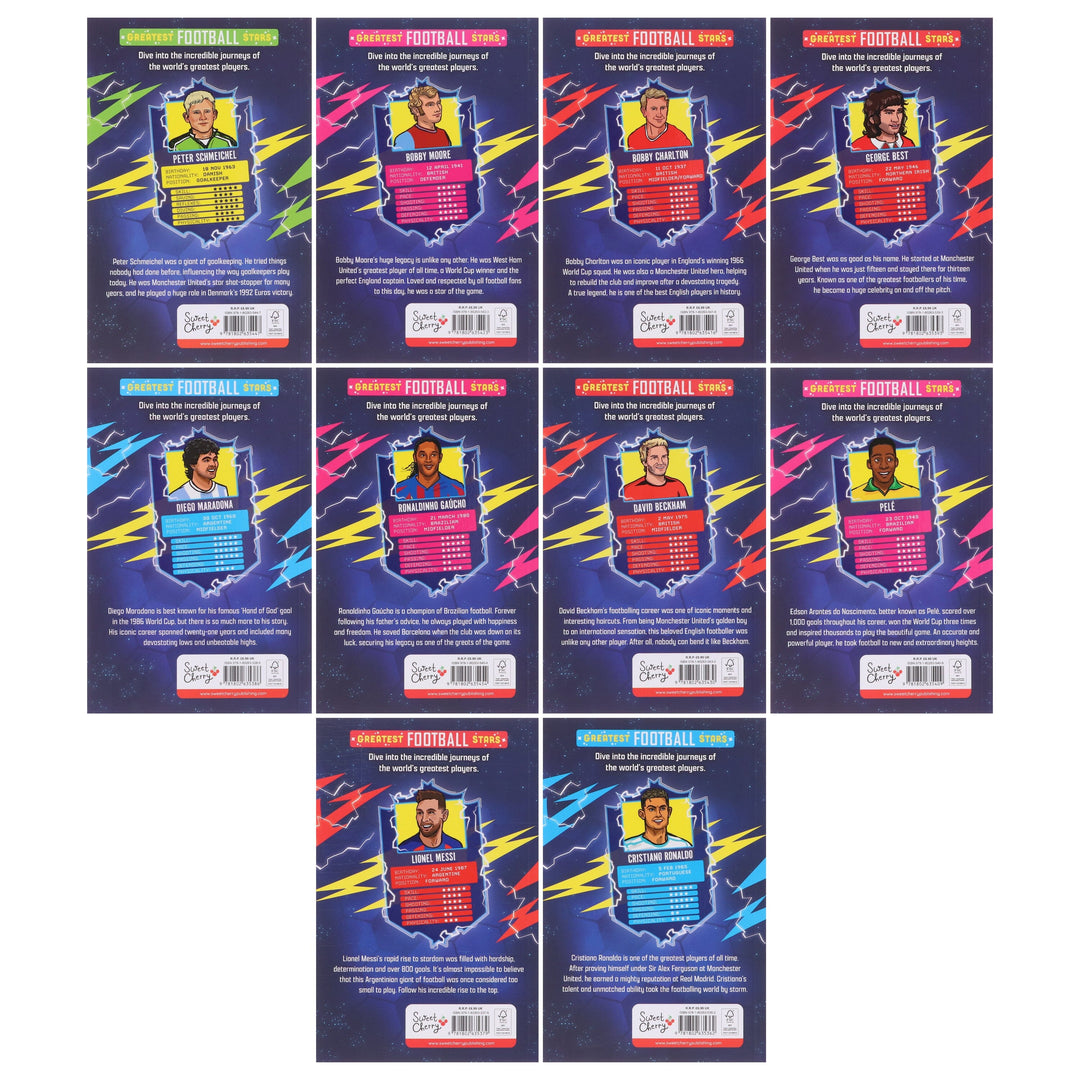 The Greatest Football Stars by Luke Paton 10 Books Collection Box Set - Ages 7+ - Paperback