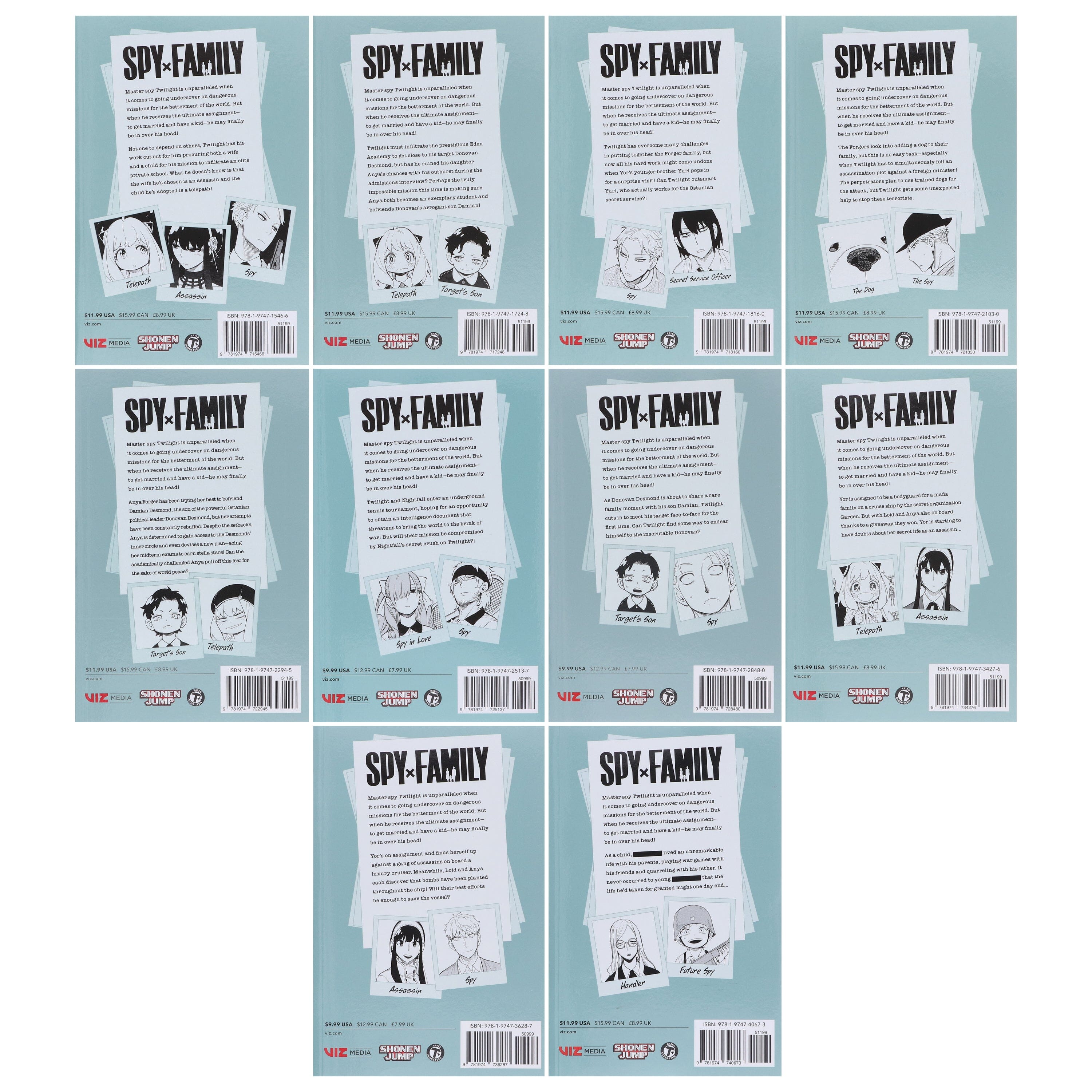 Spy x Family Series by Tatsuya Endo 10 Books Collection Set (Vol 1
