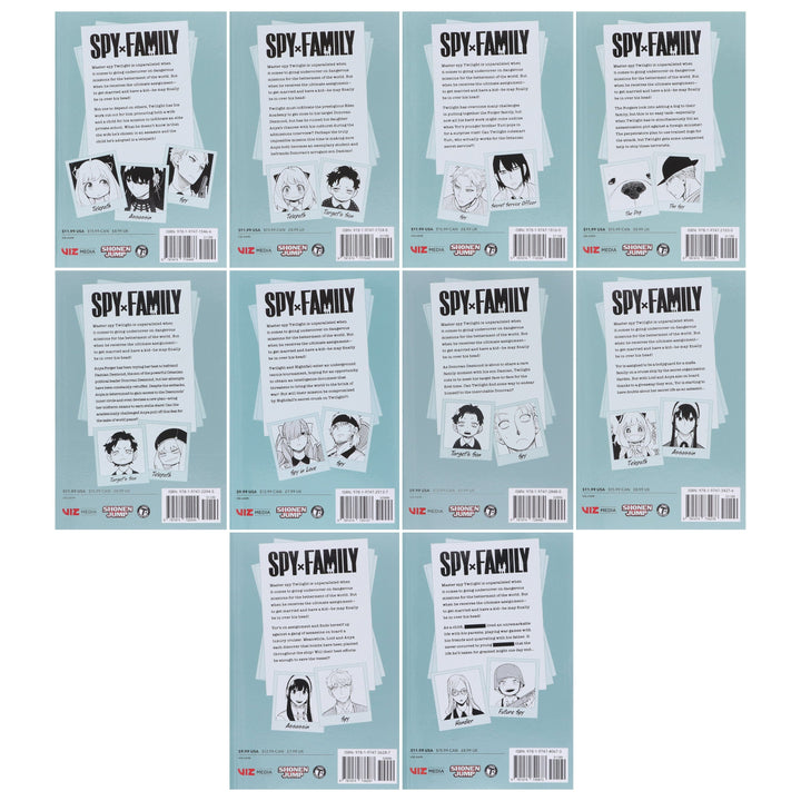 Spy x Family Series by Tatsuya Endo 10 Books Collection Set (Vol 1-10) - Ages 13+ - Paperback