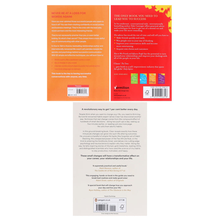 Atomic Habits, How To Talk To Anyone & How to Win Friends and Influence People: 3 Books Collection - Non Fiction - Paperback
