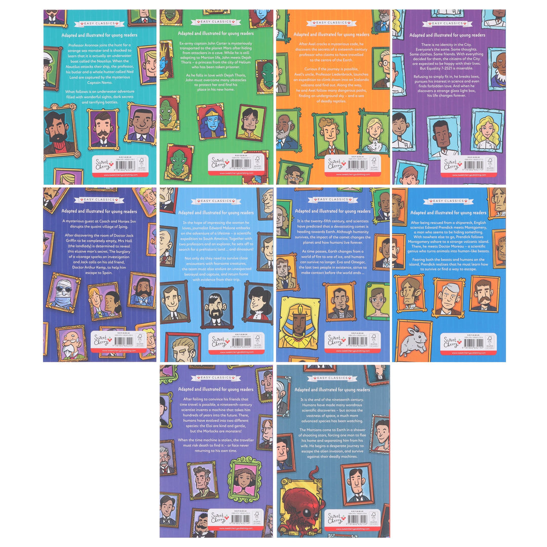 The Science Fiction Children's Classics Collection Illustrated 10 Book Box Set - Ages 7-9 - Paperback