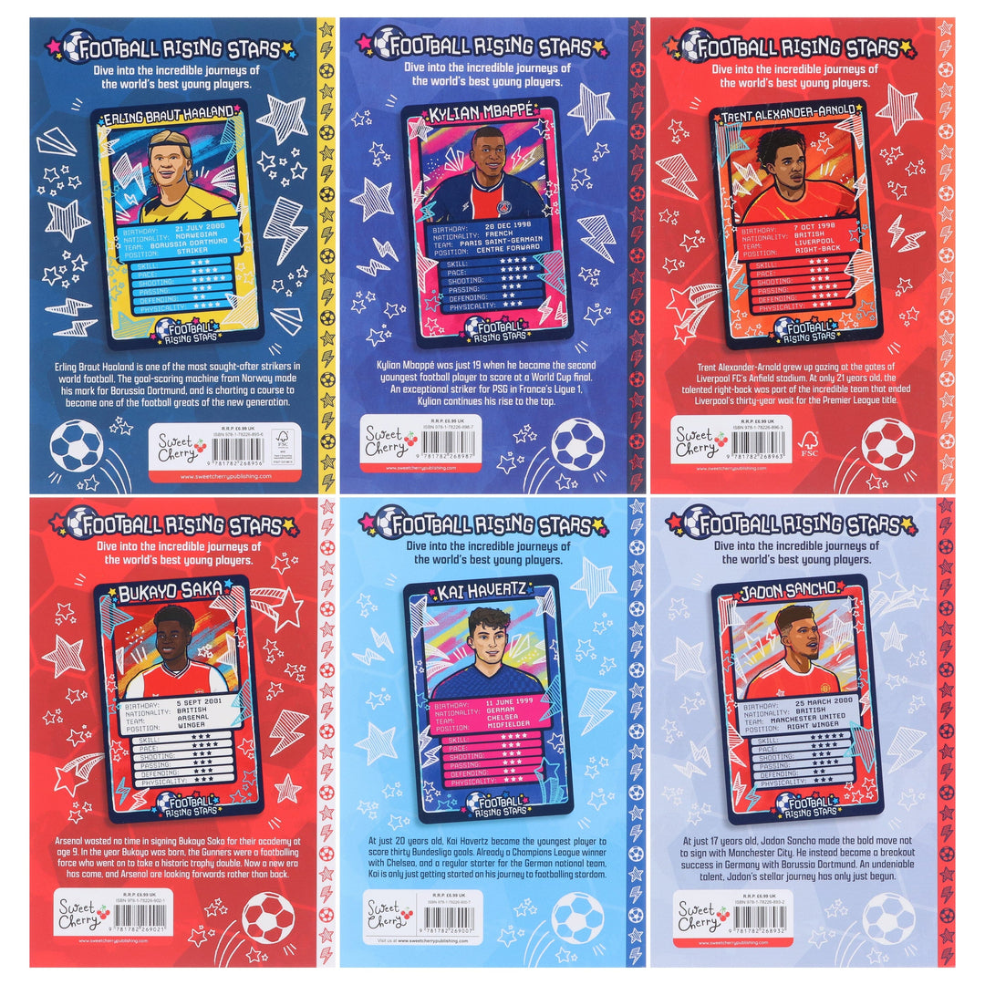 Football Rising Stars By Harry Meredith 6 Books Collection Set - Ages 7-9 - Paperback