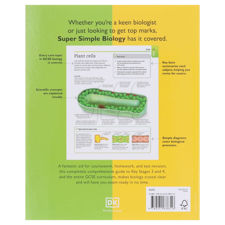 Super Simple: Biology: The Ultimate Bitesize Study Guide By DK - Non Fiction - Paperback