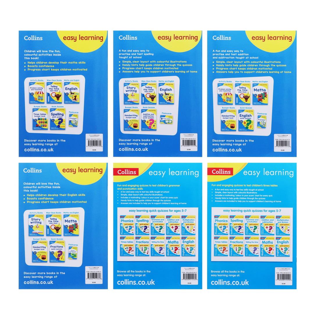 Collins Easy Learning Starter Set Ideal for home learning 6 Books (Collins Easy Learning KS1) - Ages 5-7 - Paperback 5-7 HarperCollins Publishers