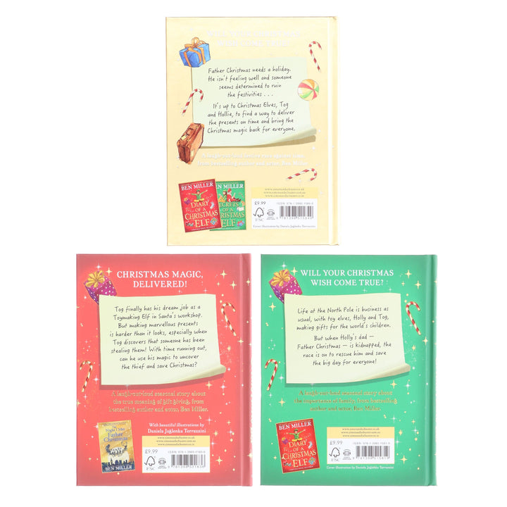 Christmas Elf Chronicles Series by Ben Miller 3 Books Collection Set - Ages 7+ - Hardback