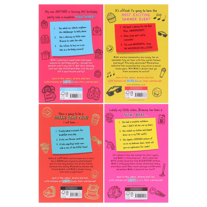Dork Diaries Series (Vol. 13-16) By Rachel Renee Russell 4 Books Collection Set - Ages 9-11 - Paperback