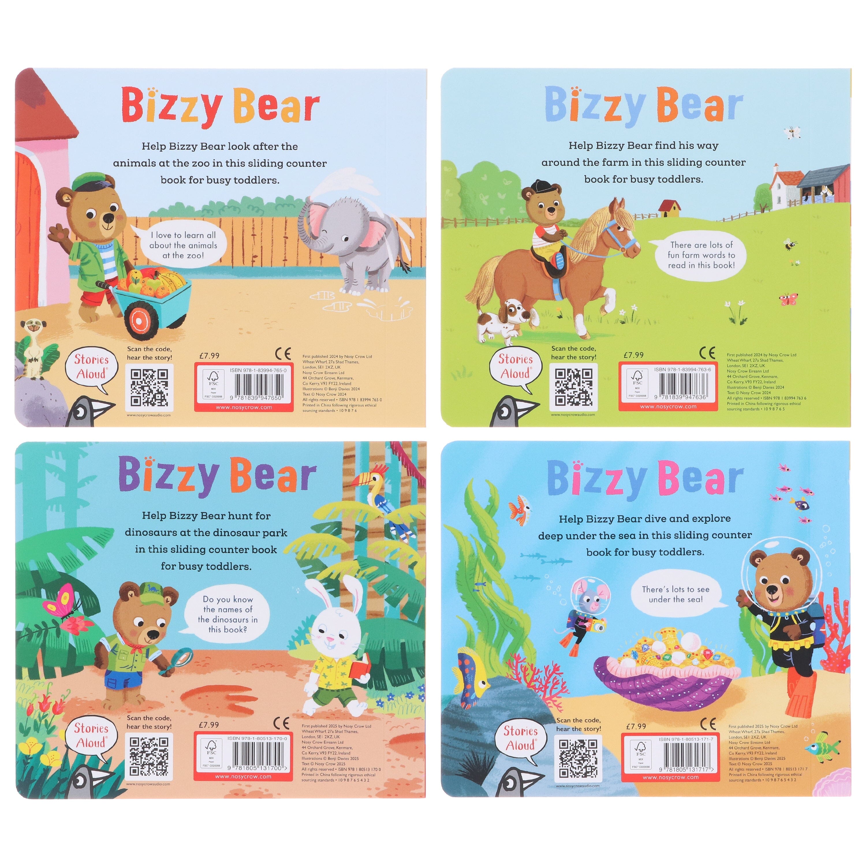 Bizzy Bear: Find and Follow Series by Benji Davies 4 Books