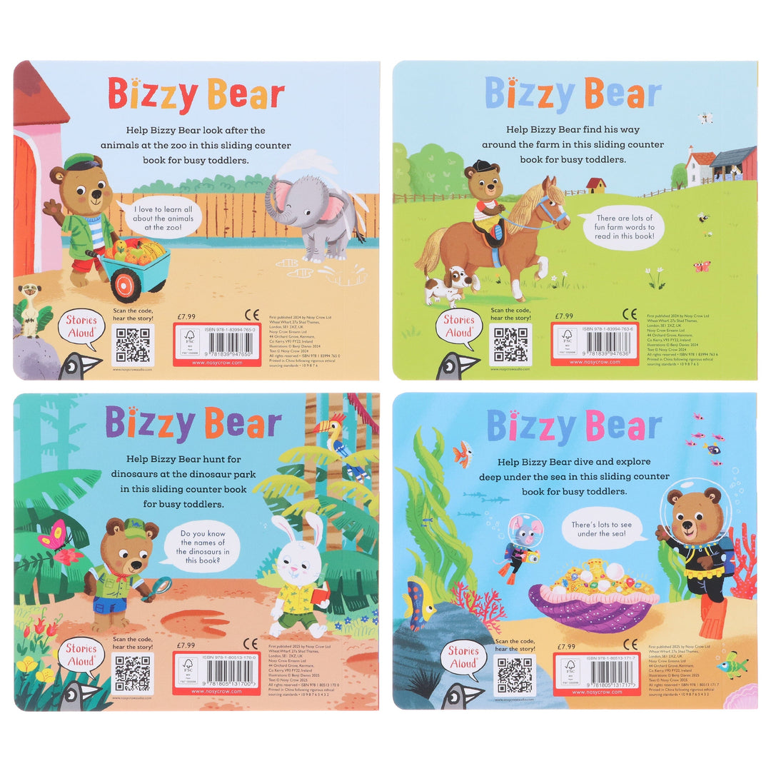 Bizzy Bear: Find and Follow Series by Benji Davies 4 Books Collection Set - Ages 2-5 - Board Book