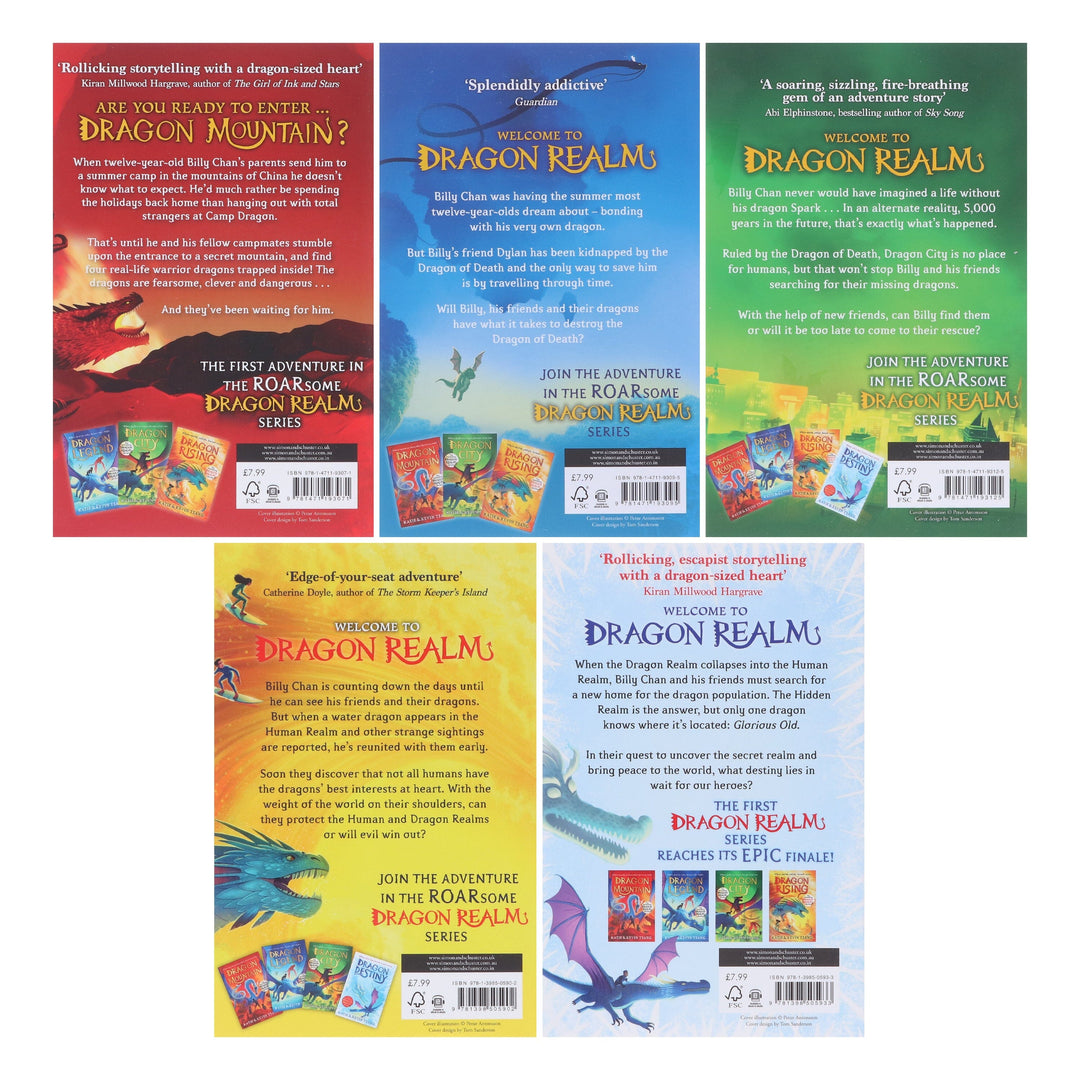 Dragon Realm Series (Book 1-5) By Katie & Kevin Tsang: 5 Books Collection Set - Ages 7+ - Paperback