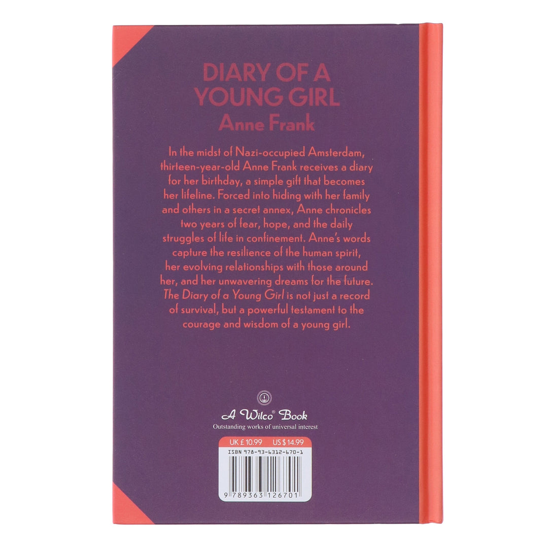Diary Of A Young Girl Book by Anne Frank: A Heartfelt Journey of Courage and Resilience With Sprayed Edges - Non Fiction - Hardback