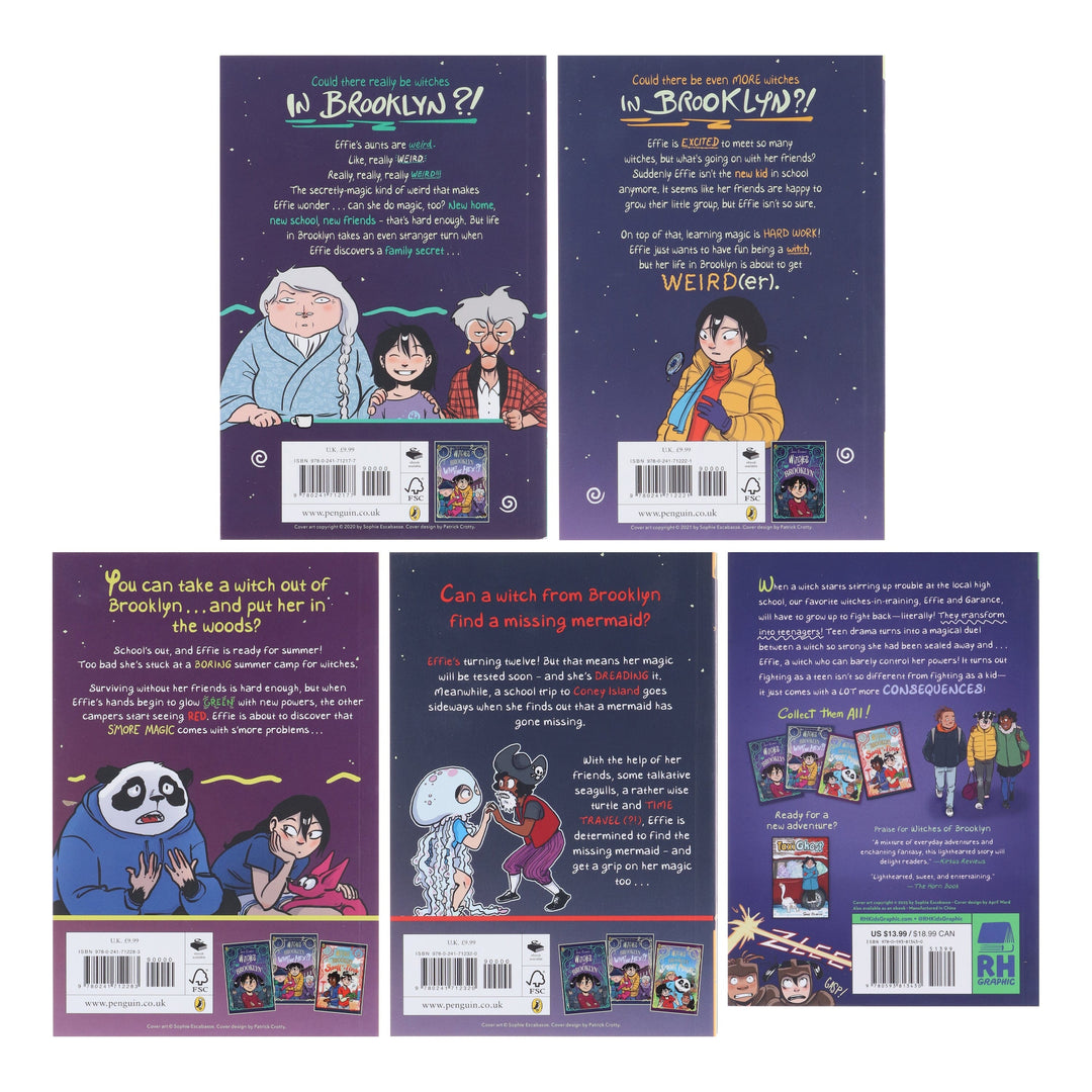 Witches of Brooklyn Graphic Novel Series by Sophie Escabasse 5 Books Collection Set - Ages 7-14 - Paperback