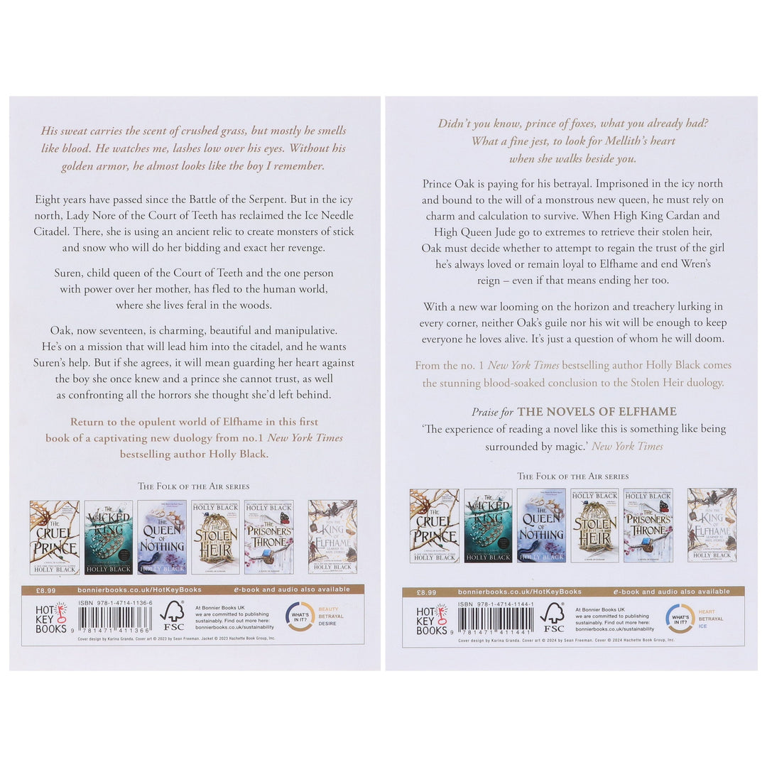 The Stolen Heir duology: The Folk of the Air Spin-off By Holly Black 2 Books Collection Set - Ages 13+ - Paperback