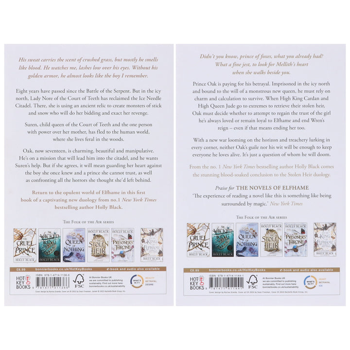 The Stolen Heir duology: The Folk of the Air Spin-off By Holly Black 2 Books Collection Set - Ages 13+ - Paperback
