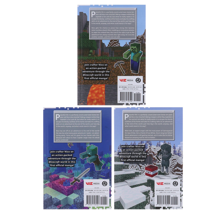 Minecraft: The Manga (Volume 1-3) by Kazuyoshi Seto 3 Books Collection Set - Ages 7-12 - Paperback